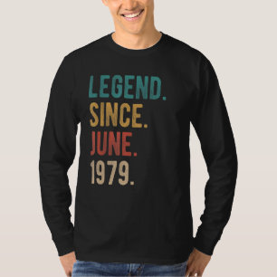Camiseta Legenda Desde Junho De 1979 43 Anos Nascimento 43