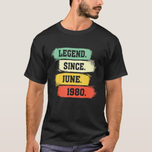 Camiseta Legenda desde junho de 1980 U2013 Feliz Aniversári