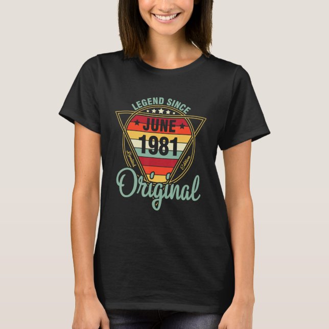 Camiseta Legenda Desde junho De 1981 Original Com 41 Anos (Frente)