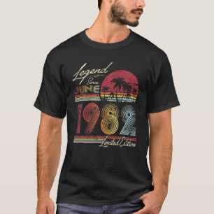 Camiseta Legenda Desde Junho De 1982, aniversário de 40 ano