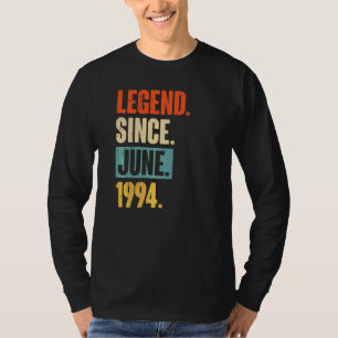 Camiseta Legenda desde junho de 1994 28 anos 28 anos Aniver