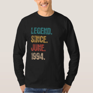 Camiseta Legenda desde junho de 1994 28 anos Nascimento no