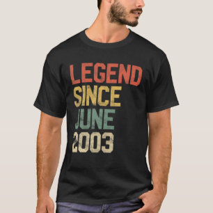 Camiseta Legenda Desde Junho De 2003 18º Aniversário 18 A