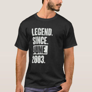 Camiseta Legenda desde junho de 2003 19 anos 19 anos 19 ano