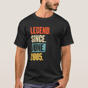 Camiseta Legenda desde junho de 2005 17 anos 17 anos 17 ano