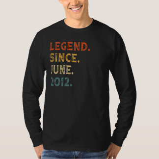Camiseta Legenda desde junho de 2012 10 anos 10 anos Aniver