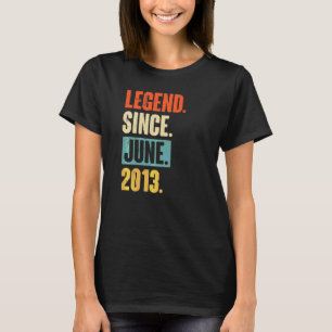 Camiseta Legenda desde junho de 2013 9 anos 9º aniversário