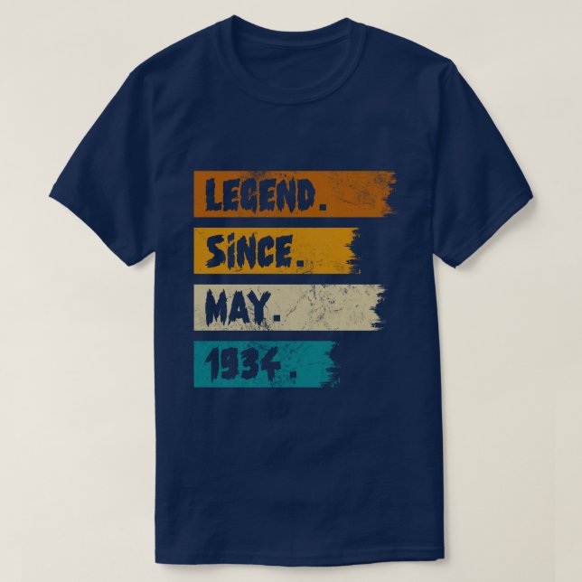 Camiseta Legenda Desde maio de 1934 (Frente do Design)
