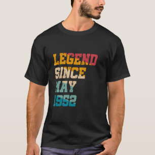 Camiseta Legenda desde maio de 1952 Engraçado 73 anos de id