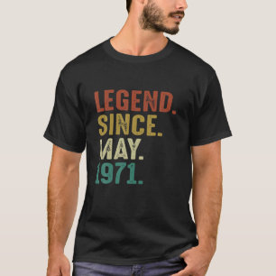 Camiseta Legenda Desde Maio De 1971 50º Aniversário Present