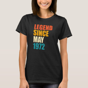 Camiseta Legenda desde maio de 1972 50º Aniversário 50 Anos