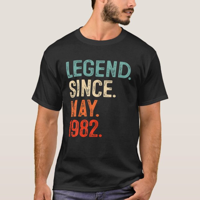 Camiseta Legenda Desde Maio De 1982, aniversário de 40 anos (Frente)