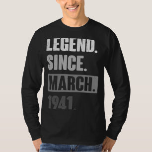 Camiseta Legenda desde março de 1941 Aniversário 82ª Decora