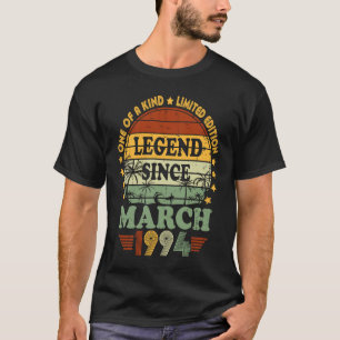 Camiseta Legenda desde março de 1994 29º aniversário 29 ano