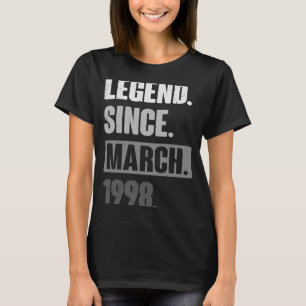 Camiseta Legenda desde março de 1998 25 de aniversário