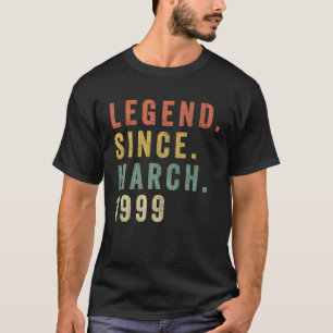 Camiseta Legenda desde março de 1999 aniversário de 21 anos