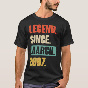 Camiseta Legenda desde março de 2007 Aniversário 16.ª Decor