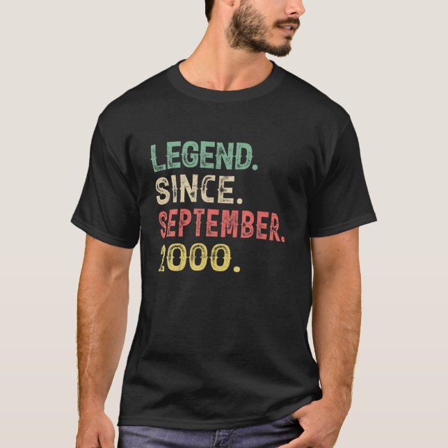 Camiseta Legenda Desde Nascer Em 2000 Setembro 20  (Frente)