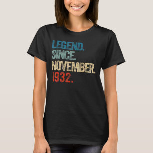 Camiseta Legenda Desde Novembro De 1932, 90 Anos, 90 Birthd