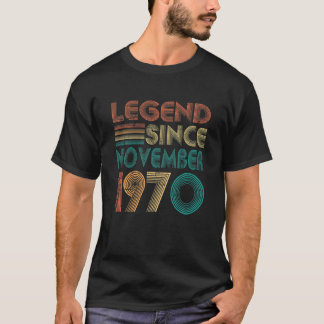 Camiseta Legenda desde novembro de 1970 Presente 50º Aniver