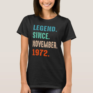Camiseta Legenda desde novembro de 1972 50º Aniversário 50