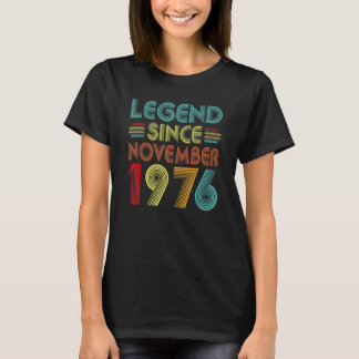 Camiseta Legenda desde novembro de 1976 46º aniversário Ret