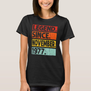Camiseta Legenda desde novembro de 1977 45º Aniversário Vin