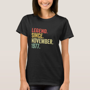 Camiseta Legenda desde novembro de 1977 45 anos 45 anos Nas