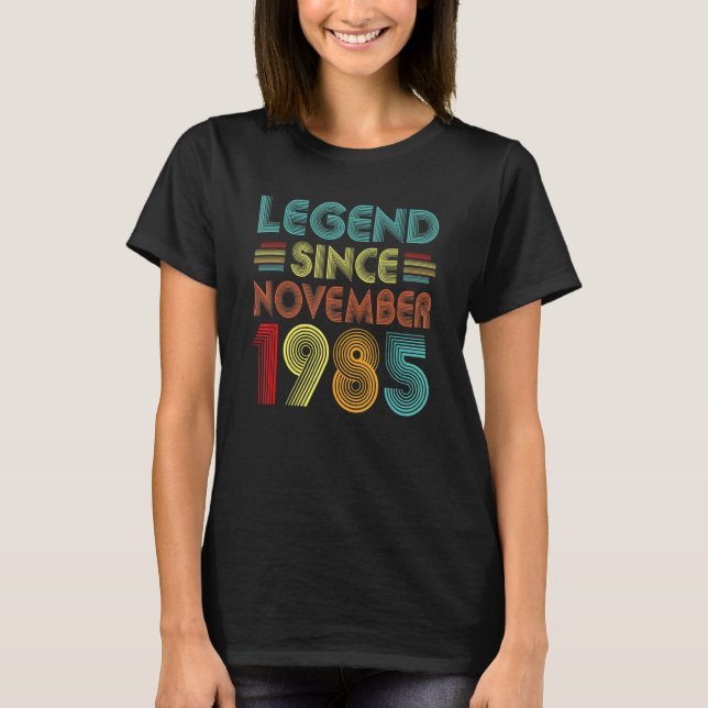 Camiseta Legenda desde novembro de 1985 37º aniversário Ret (Frente)
