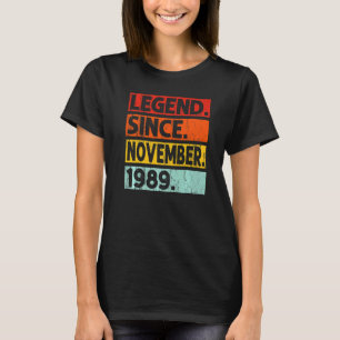 Camiseta Legenda desde novembro de 1989 33º Aniversário Vin