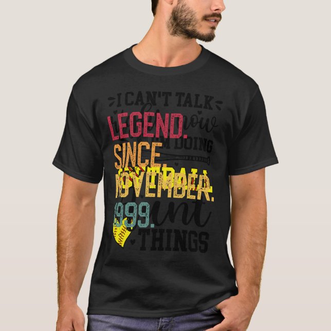 Camiseta Legenda desde novembro de 1999 aniversário de 21 a (Frente)