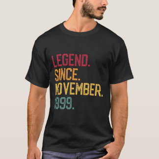 Camiseta Legenda desde novembro de 1999 aniversário de 21 a