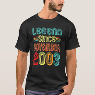 Camiseta Legenda desde novembro de 2003 19º Aniversário Ret
