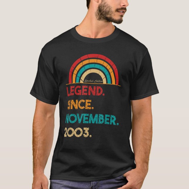Camiseta Legenda desde novembro de 2003 19º Nascer de anive (Frente)