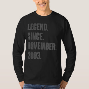 Camiseta Legenda desde novembro de 2003 19 anos 19 anos