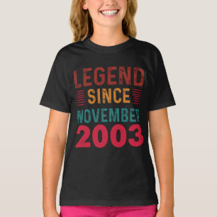 Camiseta Legenda Desde Novembro De 2003 Vintage Aniversári