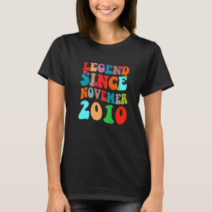 Camiseta Legenda Desde Novembro De 2010 Vintage Aniversário