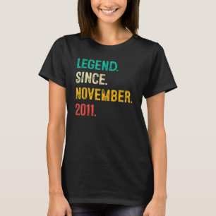 Camiseta Legenda Desde Novembro De 2011 Aniversário De 11 1