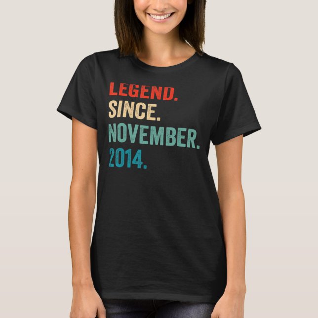 Camiseta Legenda desde novembro de 2014 8º Aniversário 8 An (Frente)