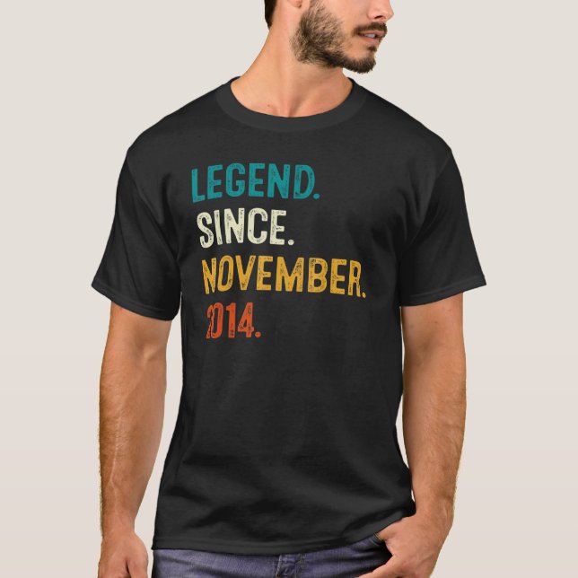 Camiseta Legenda desde novembro de 2014 8º Aniversário 8 An (Frente)