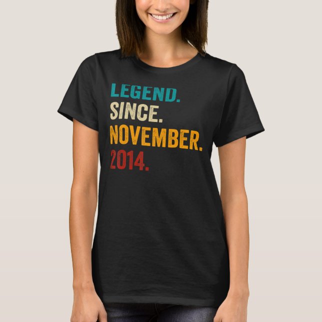 Camiseta Legenda desde novembro de 2014 8º Aniversário 8 An (Frente)