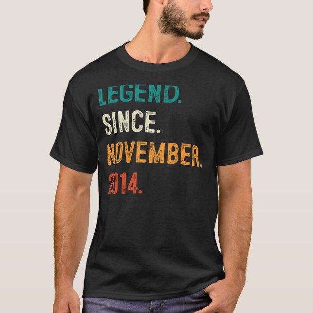 Camiseta Legenda desde novembro de 2014 8º Aniversário 8 An (Frente)
