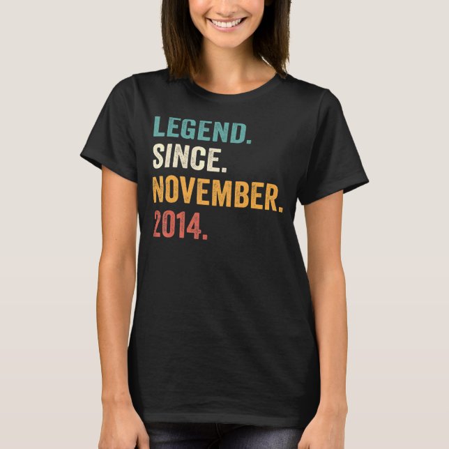 Camiseta Legenda desde novembro de 2014 8º Aniversário 8 An (Frente)