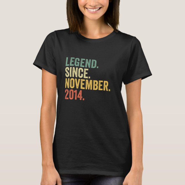 Camiseta Legenda desde novembro de 2014 8º Aniversário 8 An (Frente)