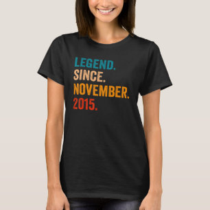 Camiseta Legenda Desde Novembro De 2015 7 Aniversário 7 Ano
