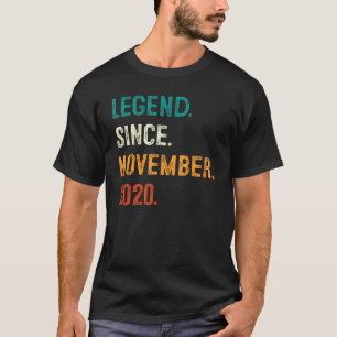 Camiseta Legenda Desde Novembro De 2020 segundo aniversário