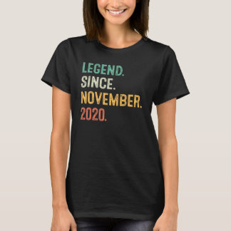 Camiseta Legenda Desde Novembro De 2020 segundo aniversário