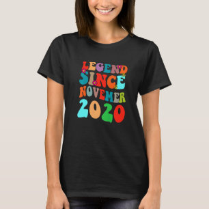 Camiseta Legenda Desde Novembro De 2020 Vintage Aniversário