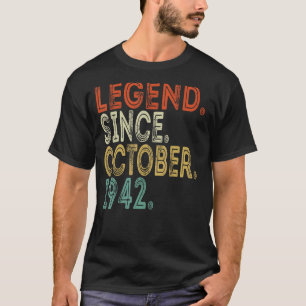 Camiseta Legenda Desde Outubro De 1942, Nascido Em 80 De 80