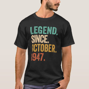 Camiseta Legenda desde outubro de 1947 75 anos 75 anos